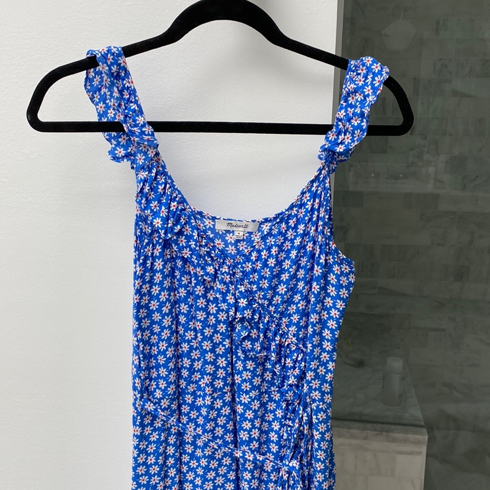 Madewell Blue Floral Maxi Dress